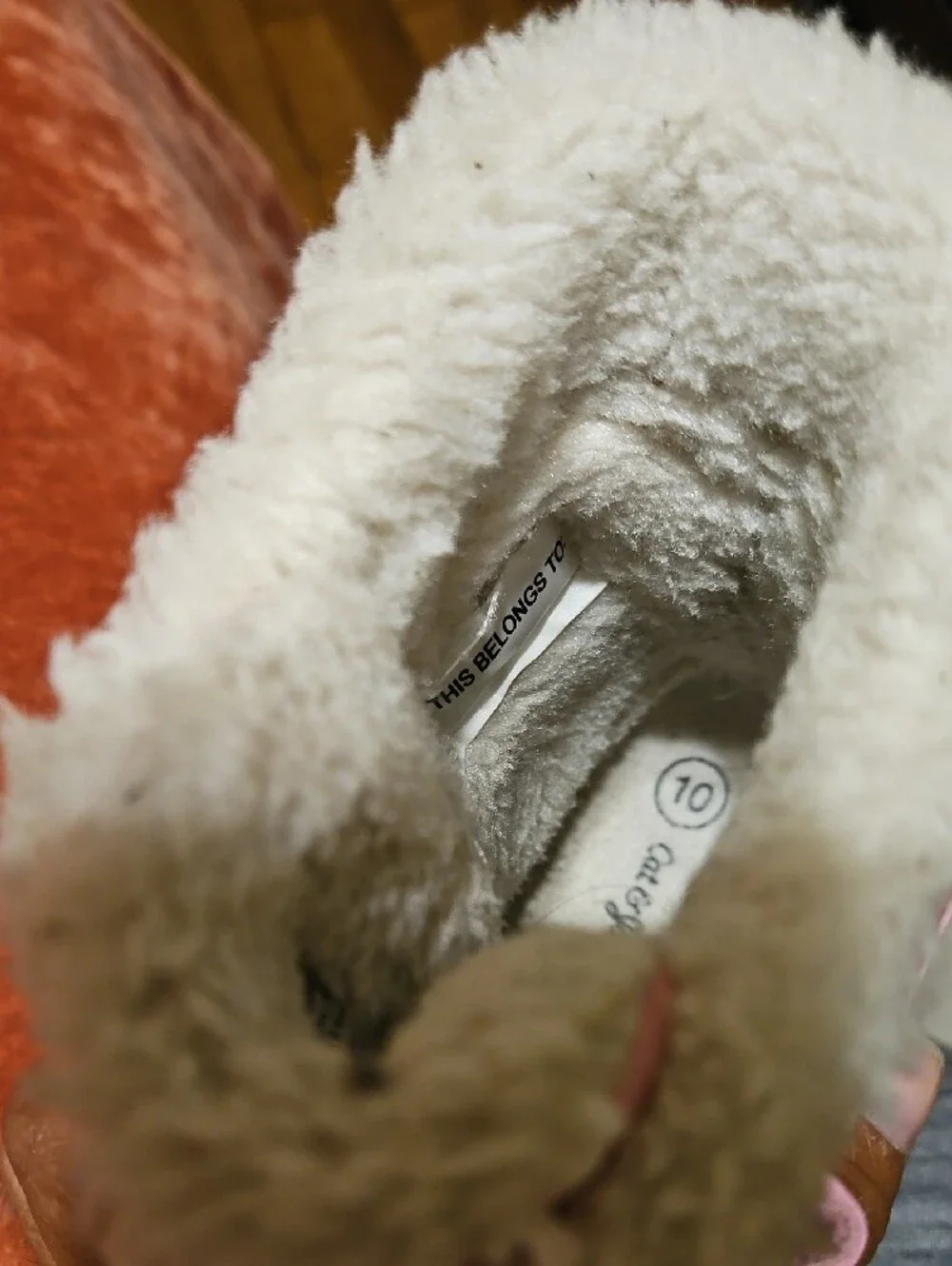 Cat &jack Pink and Gray Kids Snow Boots with Faux Fur Cuff 10t